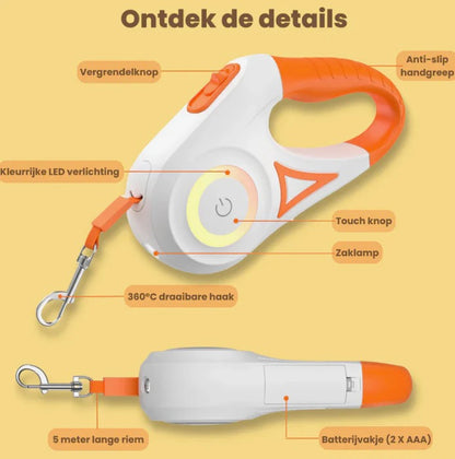 Retractable Dog Leash with LED Light